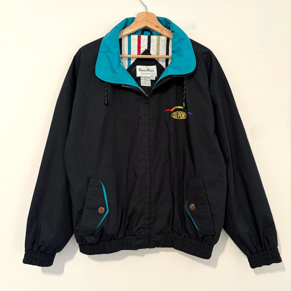 VTG 90s WinnerMate Sportswear DuPont Racing Full Zip Bomber Jacket
